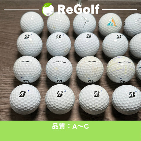 【中古】 ロストボール ブリヂストン ツアーB TOUR B RXS ホワイト 年式混合 20球 ACランク ゴルフボール リゴルフ
